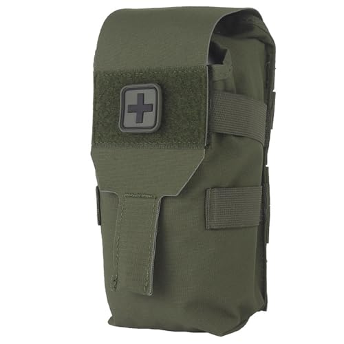 Tactical Small First Aid Kit Quick Release Magazine Pouch Tear-Away MOLLE IFAK Bag Medical Kit for Camping, Hunting, etc.