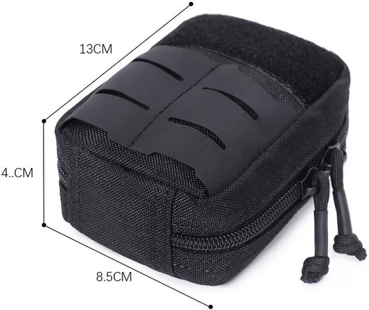 Tactical Molle Pouch Military Medical Bag Outdoor EDC Tool Accessory Bag Multi-Purpose Small Battery Case Compact Utility bag(Brown,S)