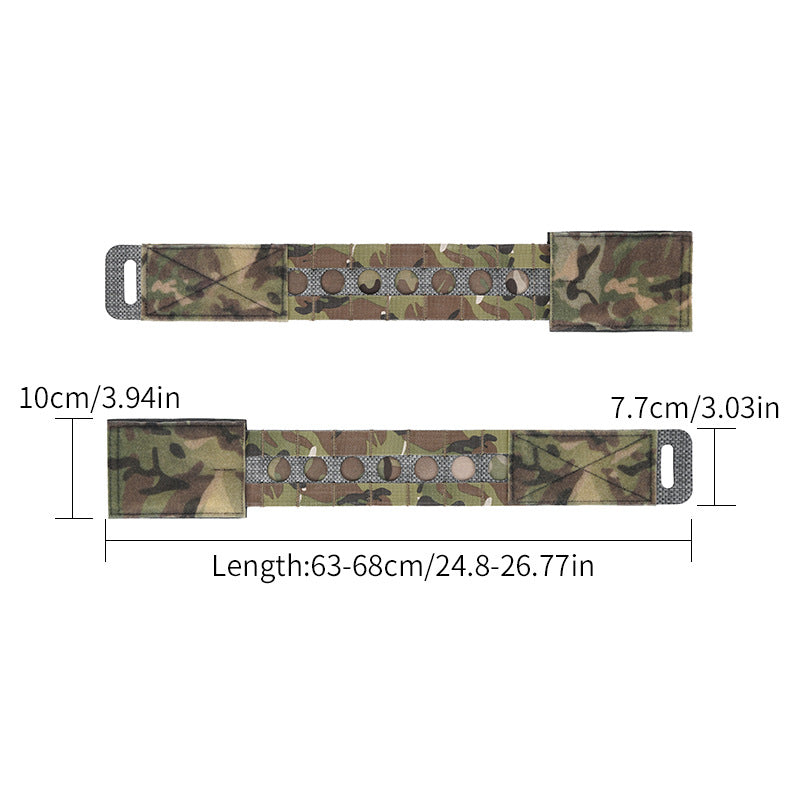 MOLLE Quick Release Cummerbund 3 Semi-Rigid Tactical Waistband Quick Disconnect Hook & Loop Strap for Plate Vest, Gear