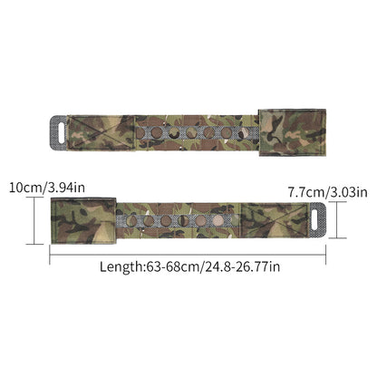 MOLLE Quick Release Cummerbund 3 Semi-Rigid Tactical Waistband Quick Disconnect Hook & Loop Strap for Plate Vest, Gear