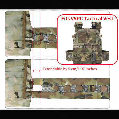 MOLLE Quick Release Cummerbund 3 Semi-Rigid Tactical Waistband Quick Disconnect Hook & Loop Strap for Plate Vest, Gear