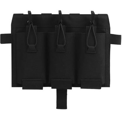 Tactical Triple Mag Pouch 5.56 Elastic Insert,Tactical Bag Fast Draw MOLLE Mag Pouches for Tactical Vest S.PC J.PC Accessories