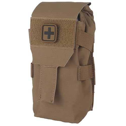 Tactical Small First Aid Kit Quick Release Magazine Pouch Tear-Away MOLLE IFAK Bag Medical Kit for Camping, Hunting, etc.