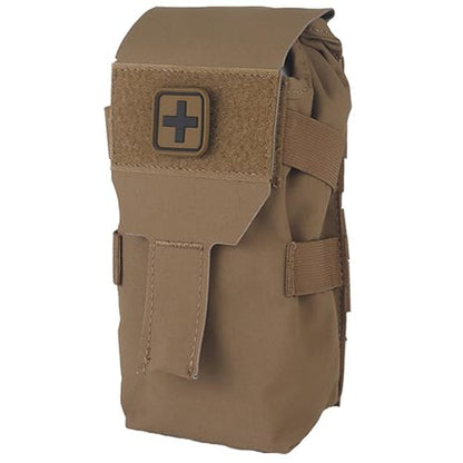 Tactical Small First Aid Kit Quick Release Magazine Pouch Tear-Away MOLLE IFAK Bag Medical Kit for Camping, Hunting, etc.