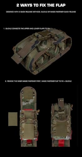 Tactical Vest Belt MOLLE Compact Medical Pouch V2 Disassembly Small Medical Bag Nylon Hunting and Hiking Equipment