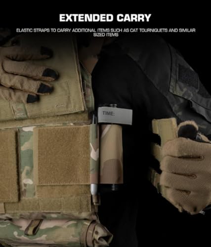 Tactical t0urniquet Holder Hunting Vest Plate Carrier Side Wing Magic Fastener Elastic T0urniquet Pouch Vest Accessories