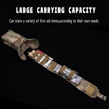 Tactical Small First Aid Kit Quick Release Magazine Pouch Tear-Away MOLLE IFAK Bag Medical Kit for Camping, Hunting, etc.