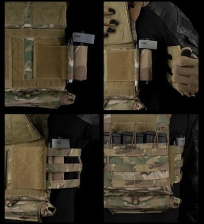 Tactical t0urniquet Holder Hunting Vest Plate Carrier Side Wing Magic Fastener Elastic T0urniquet Pouch Vest Accessories