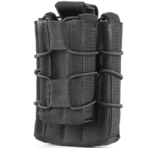Tactical Molle Mother and Child Magazine Pouch Open-Top Single Pistol Mag Pouch AR/M4/M16 Cartridge Clip Pouch Hunting Bag