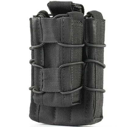 Tactical Molle Mother and Child Magazine Pouch Open-Top Single Pistol Mag Pouch AR/M4/M16 Cartridge Clip Pouch Hunting Bag