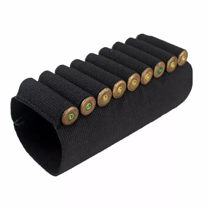 Tactical Buttstock 9 Rounds Rifle Ammo Pouch for .270, .30-30, .30-06, .45, 0.30in to 0.50in Ammo Shotgun Holder for Hunting