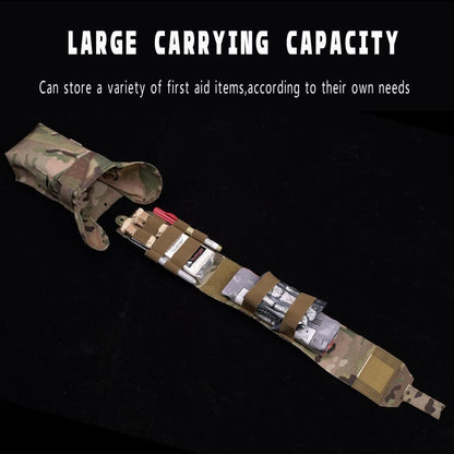Tactical Small First Aid Kit Quick Release Magazine Pouch Tear-Away MOLLE IFAK Bag Medical Kit for Camping, Hunting, etc.