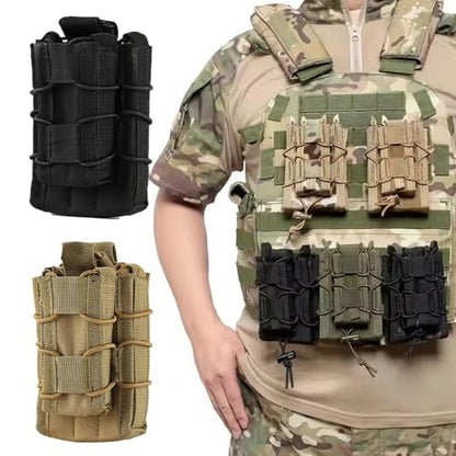 Tactical Molle Mother and Child Magazine Pouch Open-Top Single Pistol Mag Pouch AR/M4/M16 Cartridge Clip Pouch Hunting Bag