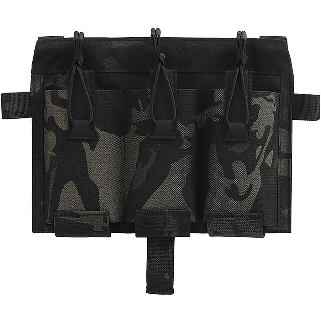 Tactical Triple Mag Pouch 5.56 Elastic Insert,Tactical Bag Fast Draw MOLLE Mag Pouches for Tactical Vest S.PC J.PC Accessories