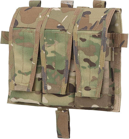 Tactical Mag Pouch MOLLE Triple Pouch M4/5.56 Hunting Vest Detachable Flap Front Bag Plate Carrier Accessories for A.VS S.PC J.PC 2.0