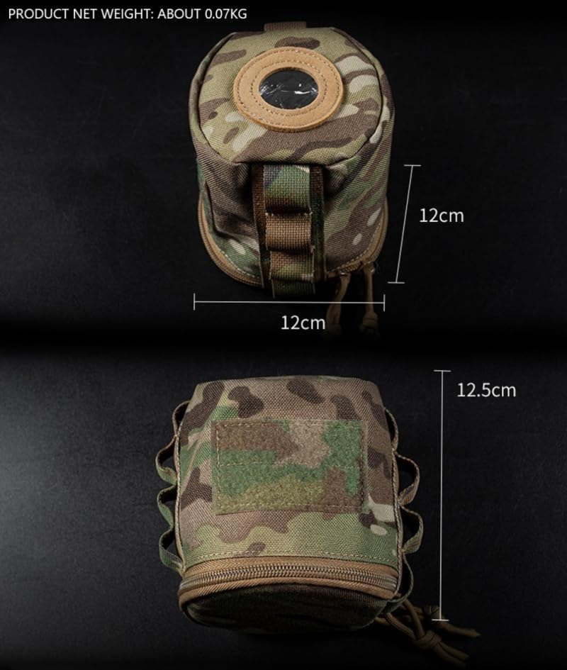 Tactical Toilet Paper Holder, Waterproof Toilet Roll Paper Bag Toilet Paper Storage Pouch with Side Webbing for Camping Hiking Picnics(Black)