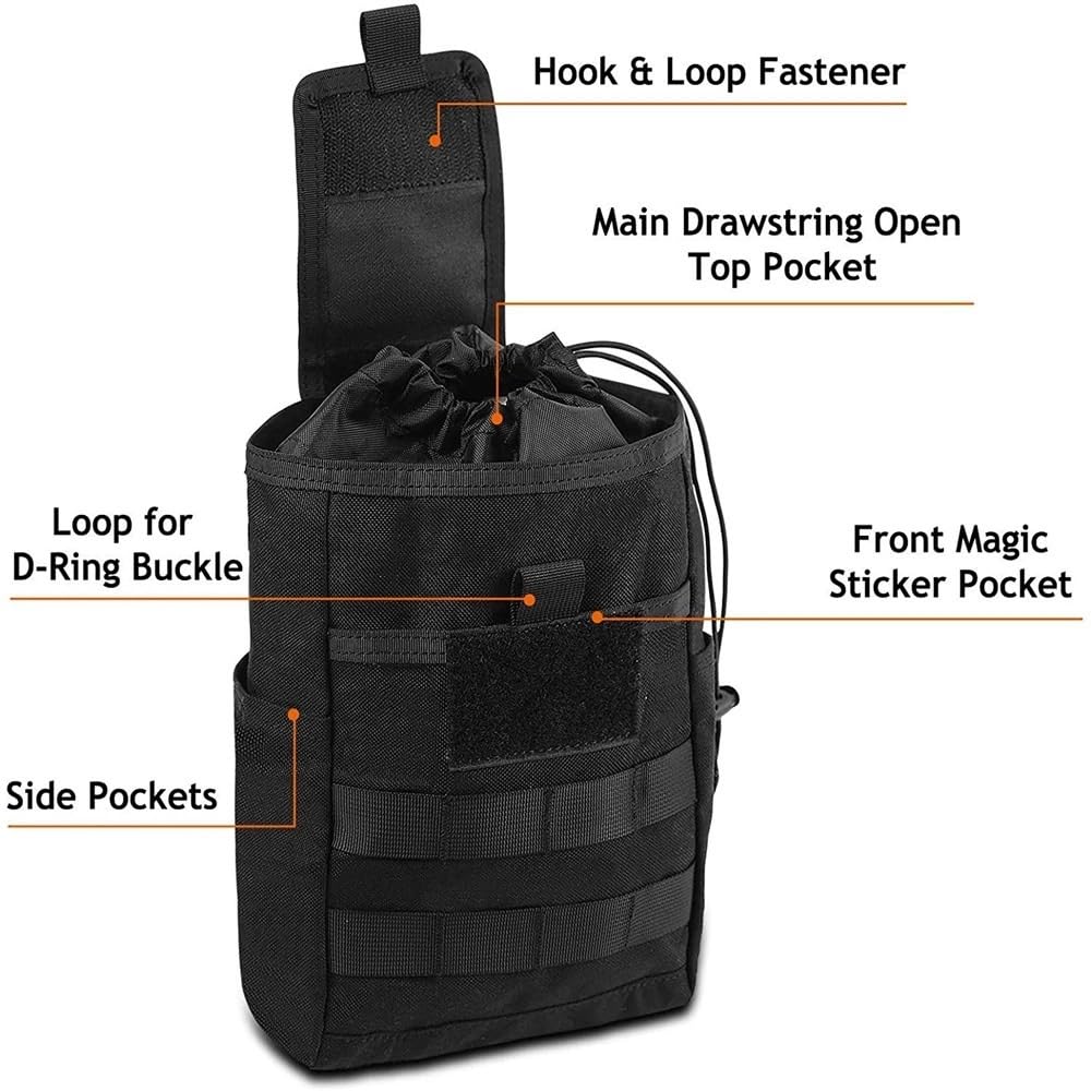 Tactical Molle Dump Pouch Drawstring Magazine Dump Bag Utility Belt Ammo Pouch