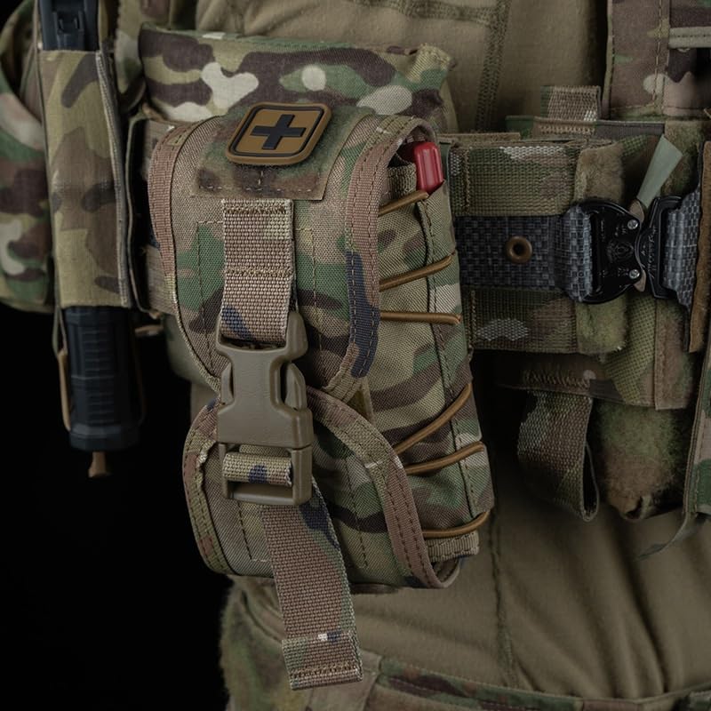 Tactical Vest Belt MOLLE Compact Medical Pouch V2 Disassembly Small Medical Bag Nylon Hunting and Hiking Equipment