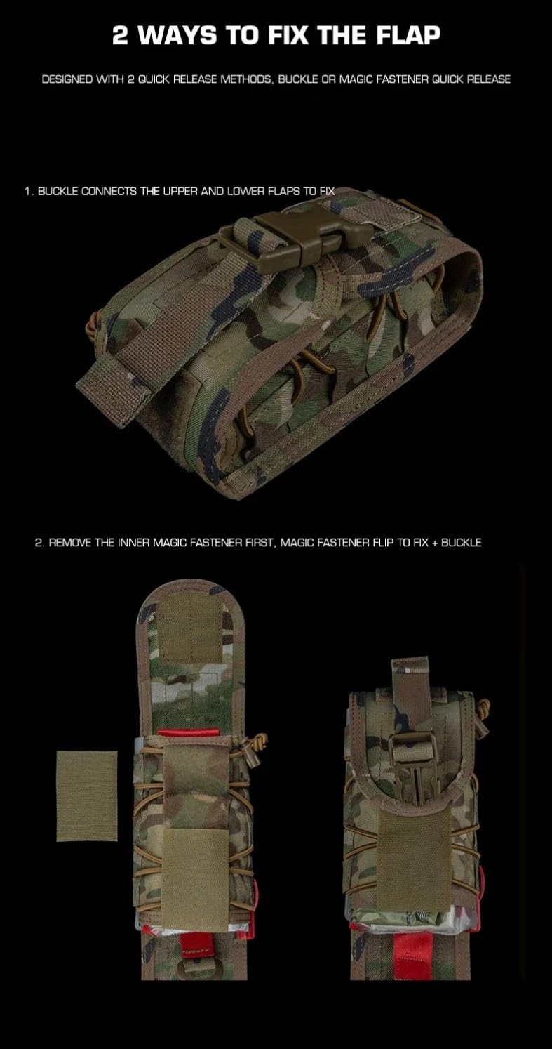Tactical Vest Belt MOLLE Compact Medical Pouch V2 Disassembly Small Medical Bag Nylon Hunting and Hiking Equipment