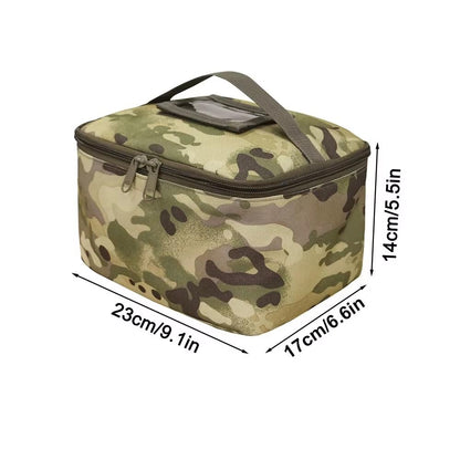Tactical Ammo Bag with Detachable Inner Space Bullet Carrying Pouch for Hunting Pistol Rifle Shotgun Shooting Bullet Storage Bag(Black)
