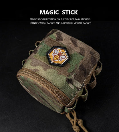 Tactical Toilet Paper Holder, Waterproof Toilet Roll Paper Bag Toilet Paper Storage Pouch with Side Webbing for Camping Hiking Picnics(Black)