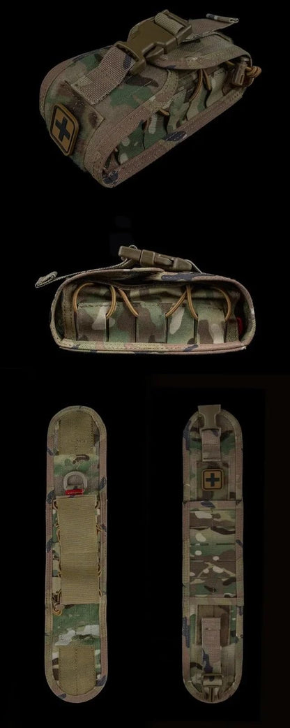 Tactical Vest Belt MOLLE Compact Medical Pouch V2 Disassembly Small Medical Bag Nylon Hunting and Hiking Equipment