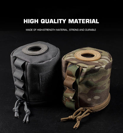 Tactical Toilet Paper Holder, Waterproof Toilet Roll Paper Bag Toilet Paper Storage Pouch with Side Webbing for Camping Hiking Picnics(Black)