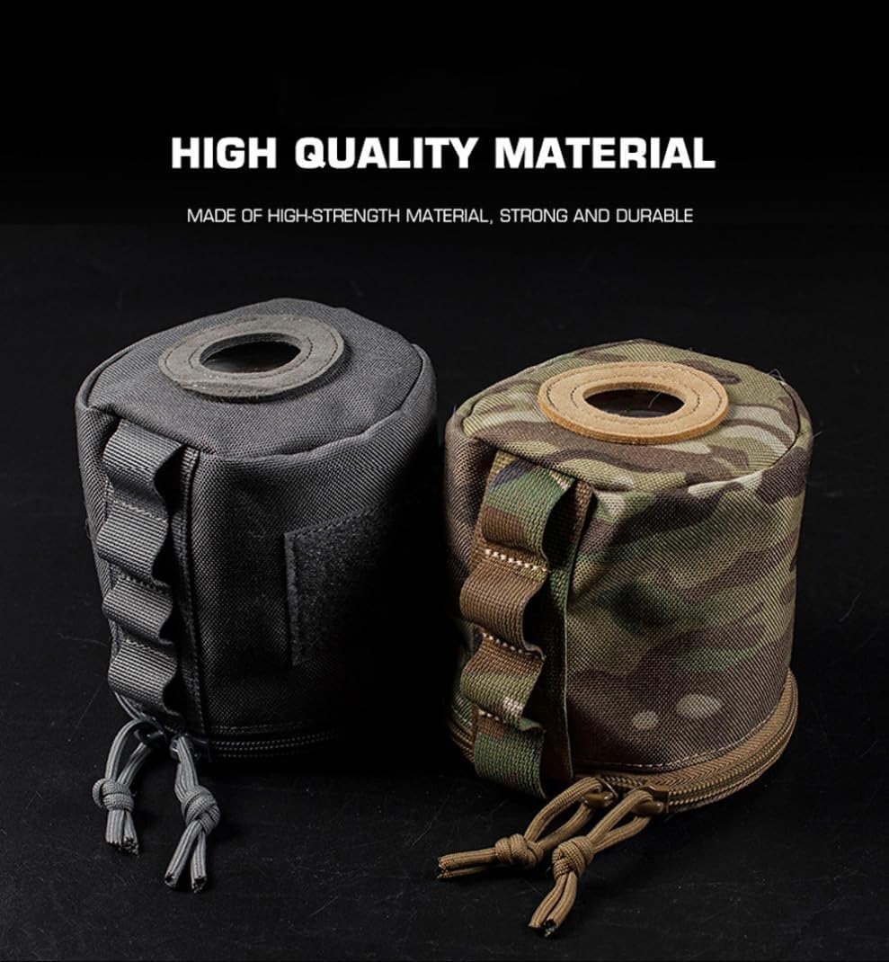 Tactical Toilet Paper Holder, Waterproof Toilet Roll Paper Bag Toilet Paper Storage Pouch with Side Webbing for Camping Hiking Picnics(Black)