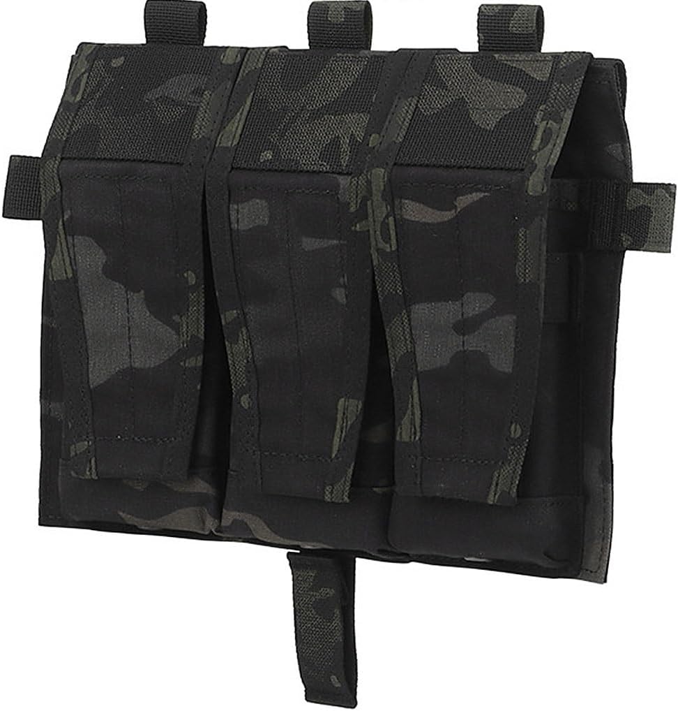 Tactical Mag Pouch MOLLE Triple Pouch M4/5.56 Hunting Vest Detachable Flap Front Bag Plate Carrier Accessories for A.VS S.PC J.PC 2.0