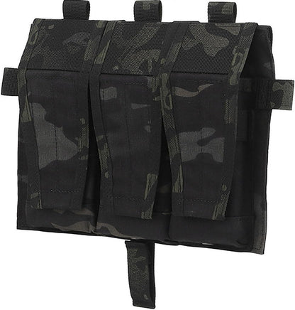 Tactical Mag Pouch MOLLE Triple Pouch M4/5.56 Hunting Vest Detachable Flap Front Bag Plate Carrier Accessories for A.VS S.PC J.PC 2.0