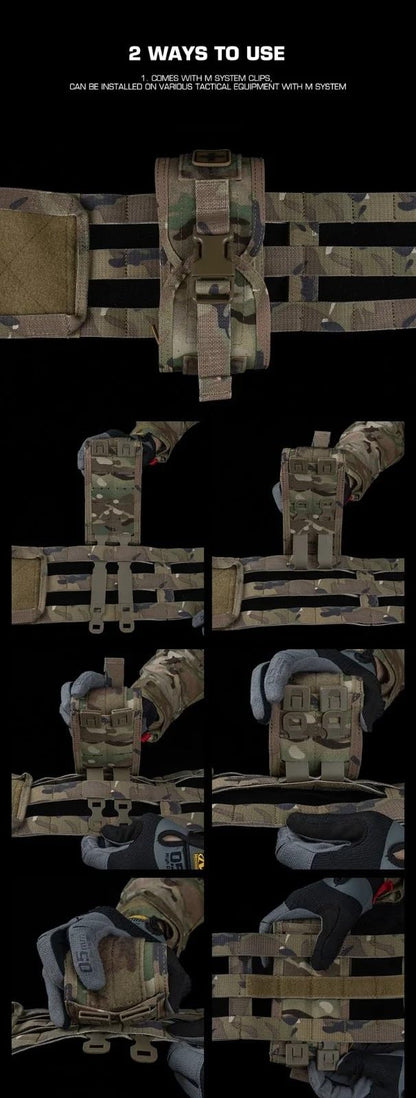 Tactical Vest Belt MOLLE Compact Medical Pouch V2 Disassembly Small Medical Bag Nylon Hunting and Hiking Equipment