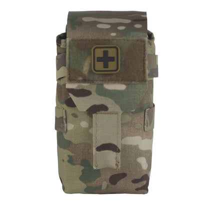 Tactical Small First Aid Kit Quick Release Magazine Pouch Tear-Away MOLLE IFAK Bag Medical Kit for Camping, Hunting, etc.