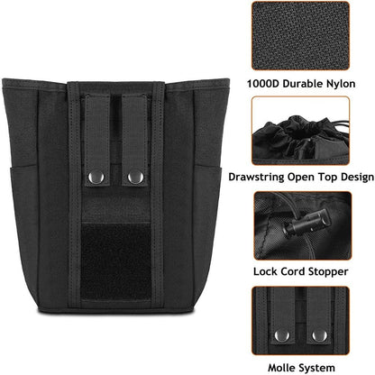 Tactical Molle Dump Pouch Drawstring Magazine Dump Bag Utility Belt Ammo Pouch