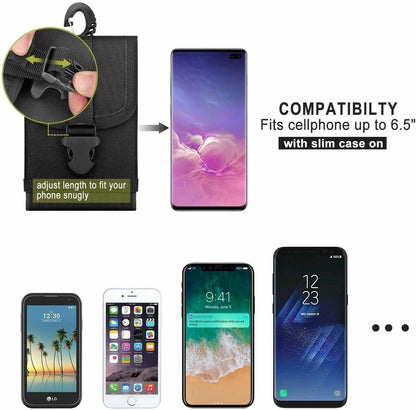 Universal Tactical MOLLE Holster Army Mobile Phone Belt Pouch EDC Security Pack Carry Accessory Kit Waist Bag Case(Acu)