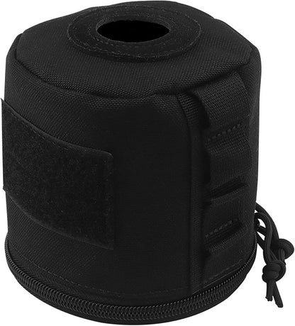 Tactical Toilet Paper Holder, Waterproof Toilet Roll Paper Bag Toilet Paper Storage Pouch with Side Webbing for Camping Hiking Picnics(Black)