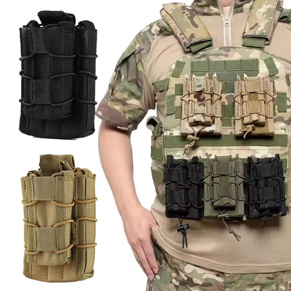 Tactical Molle Mother and Child Magazine Pouch Open-Top Single Pistol Mag Pouch AR/M4/M16 Cartridge Clip Pouch Hunting Bag