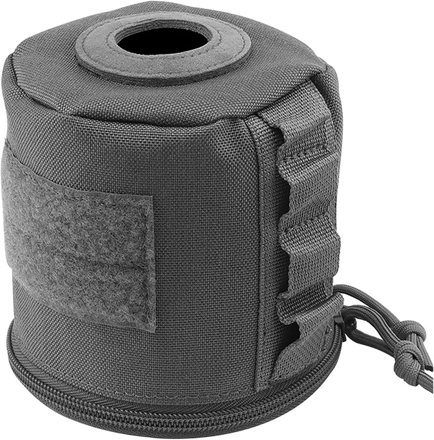Tactical Toilet Paper Holder, Waterproof Toilet Roll Paper Bag Toilet Paper Storage Pouch with Side Webbing for Camping Hiking Picnics(Black)