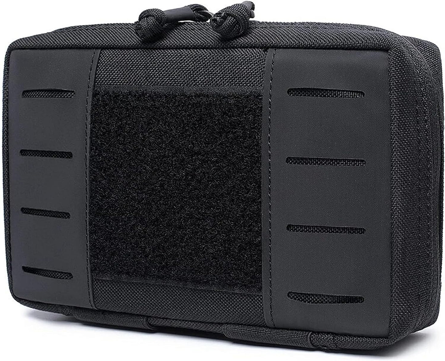 Tactical Molle Pouch Military Medical Bag Outdoor EDC Tool Accessory Bag Multi-Purpose Small Battery Case Compact Utility bag(Black,L)