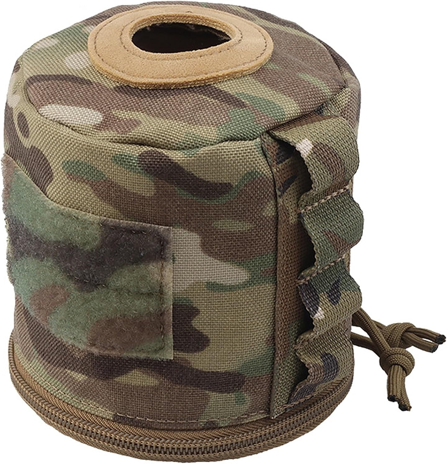 Tactical Toilet Paper Holder, Waterproof Toilet Roll Paper Bag Toilet Paper Storage Pouch with Side Webbing for Camping Hiking Picnics(Black)