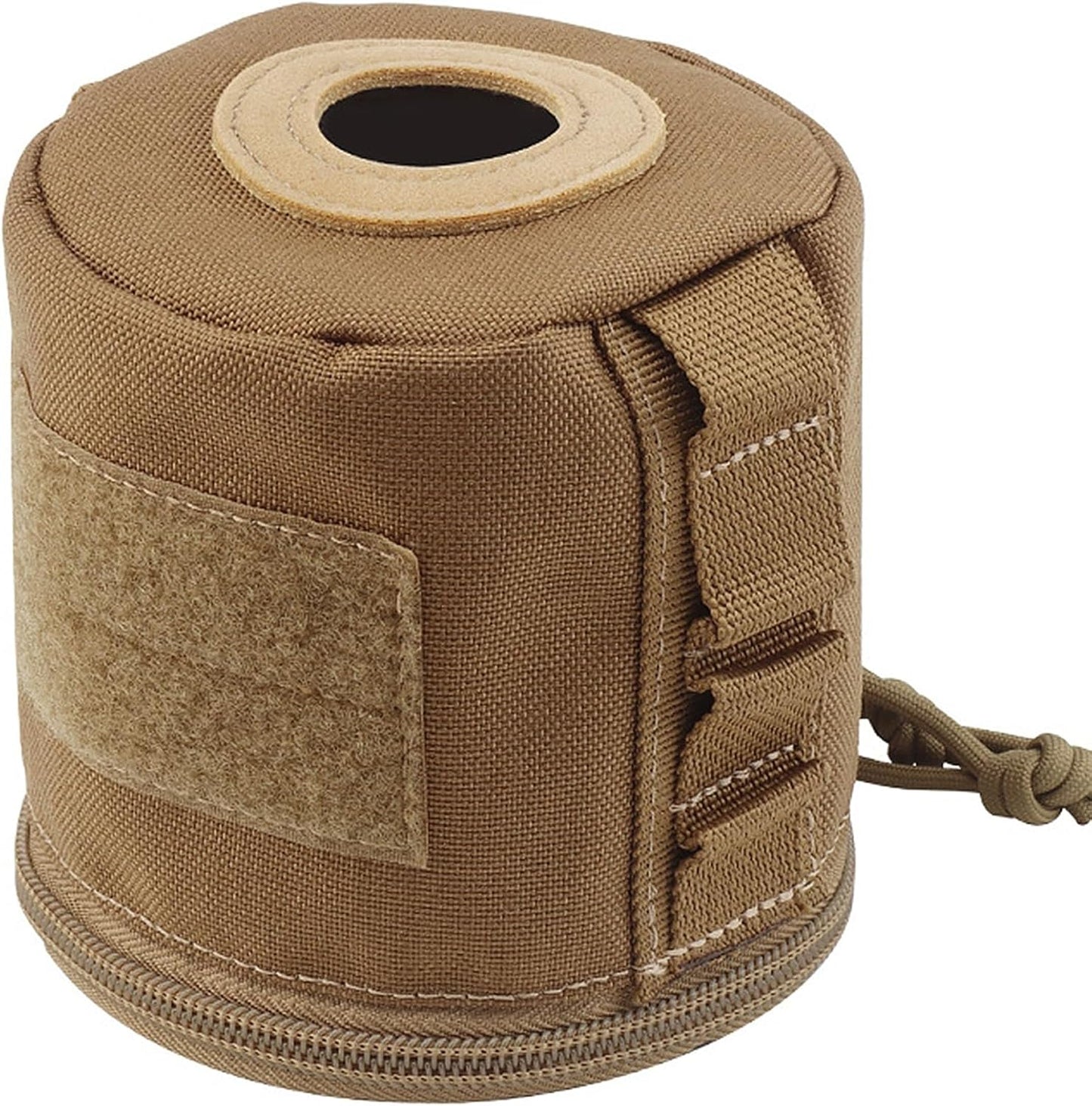Tactical Toilet Paper Holder, Waterproof Toilet Roll Paper Bag Toilet Paper Storage Pouch with Side Webbing for Camping Hiking Picnics(Black)